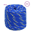 vidaXL Többcélú munkakötél 16 mm 100 m Kék PP 1560 kg Max. teherbírás