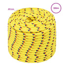 vidaXL Többcélú munkakötél 12 mm 100 m Sárga PP 930 kg Max. teherbírás