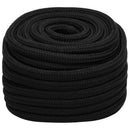 vidaXL Többcélú munkakötél 20 mm 25 m Fekete Poliészter