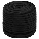 vidaXL Többcélú munkakötél 18 mm 50 m Fekete Poliészter
