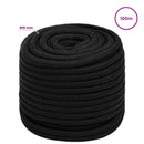 vidaXL Többcélú munkakötél 16 mm 100 m Fekete Poliészter