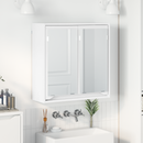 vidaXL Fürdőszobai tükörszekrény ajtóval Fehér 60 x 20 x 60 cm Faanyag
