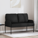 vidaXL Kanapék párnával 110cm Fekete Furnér