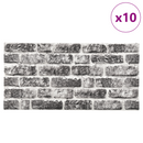 vidaXL Fali panelek 10 pcs Sötétszürke és Fehér 100 x 50 cm EPS Hab