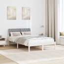 vidaXL Ágykeret Fehér és világosszürke 120 x 200 cm Tömör fenyőfa