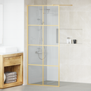 vidaXL Walk-in zuhanyfal Arany 90 x 195 cm edzett üveg