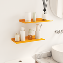 vidaXL Lebegő polc 2 pcs Mustár sárga 40 x 18 x 2,5 cm Acél