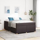 vidaXL Ágykeret matracmal Sötét Barna 160 x 200 cm szövet
