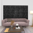 vidaXL Fali panelek 48 pcs Gyémánt Fekete 50 x 50 cm XPS Hab