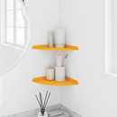 vidaXL Lebegő polc polcokkal 2 pcs Mustár sárga 24 x 24 x 2 cm