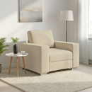 vidaXL Fotel Krém 100 cm szövet