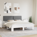 vidaXL Ágykeret Kárpitozott Fejtámlával Világosszürke 180 x 200 cm