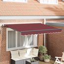 vidaXL Behúzható napellenző Burgundi 250 x 200 cm szövet