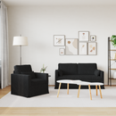 vidaXL Kanapé Szett 2 pcs Fekete 158 x 78 x 80 cm szövet