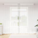vidaXL Csipkés Függöny függönyökkel Fehér 300 x 200 cm Poliészter