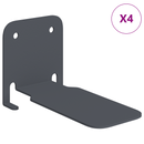 vidaXL Lebegő polc polcokkal 4 pcs Antracit 6 x 10,8 x 6,6 cm