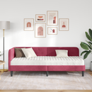 vidaXL Sarokágy keret Bordó 80 x 200 cm Bársony