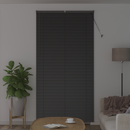 vidaXL Zsalugáter Redőnyök Fekete 220 x 110 cm Alumínium