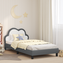 vidaXL Gyerekágy kerettel Világosszürke 80 x 200 cm PU