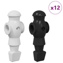 vidaXL Fociasztal Játékosok 24 pcs Fekete és Fehér 3,6 x 3,1 x 10,8 cm