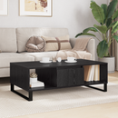 vidaXL Dohányzóasztal Fekete tölgy 104 x 60 x 35 cm Faanyag