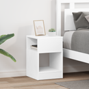 vidaXL Végasztal 2 pcs Fehér 30,5 x 30 x 45 cm Faanyag