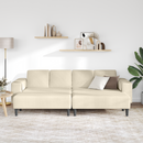 vidaXL Kanapé Krém 250 x 188 x 76 cm Bársonyos szövet