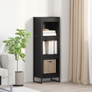 vidaXL Könyvespolc Fekete tölgy 40 x 30 x 121 cm Faanyag