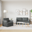 vidaXL Kanapé Szett 2 pcs Sötétszürke 162 x 80 x 85 cm szövet