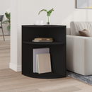 vidaXL Végasztal Fekete 39,7 x 39,7 x 60 cm Faanyag