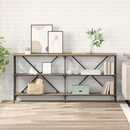 vidaXL Konzolasztal polcokkal Artisan tölgy 160 x 30 x 75 cm Faanyag