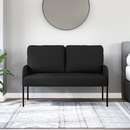 vidaXL Kanapék párnával 110cm Fekete Furnér