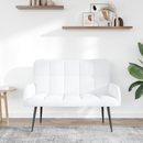 vidaXL Kétüléses Kanapé Fehér 115 x 61 x 87 cm Szövet