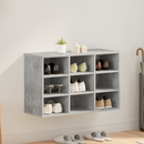 vidaXL Cipőszekrény polcokkal Beton szürke 77,5 x 30 x 51 cm Faanyag