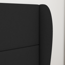 vidaXL Fejtámla Fül Fekete 80 x 23 x 6 cm szövet