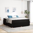 vidaXL Ágykeret matracmal Fekete 180 x 200 cm szövet