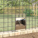 vidaXL Nyúl Etető Ezüst 20 x 12,5 x 25 cm Horganyzott acél