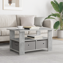 vidaXL Dohányzóasztal fiókkal Beton Szürke 77 x 55 x 42 cm Faanyag