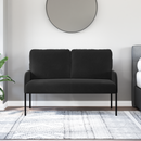 vidaXL Kanapék párnával 110cm Fekete Furnér