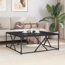 vidaXL Dohányzóasztal Fekete tölgy 100 x 100 x 40 cm Faanyag