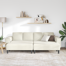 vidaXL Nappali Kanapé 3 pcs Krém 250 x 188 x 76 cm