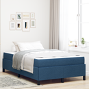 vidaXL Boxrugós ágy Kék 120 x 190 cm szövet