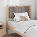 vidaXL Kárpitozott fejtámla fejtámlával Barna 80 cm Tömör fenyőfa