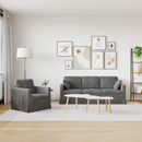 vidaXL Kanapé Szett 2 pcs Sötétszürke 198 x 78 x 80 cm Bársony