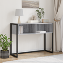 vidaXL Végasztal tárolóval Szürke Sonoma 100 x 36 x 75 cm Faanyag