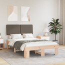 vidaXL Ágykeret Kárpitozott Fejtámlával Tópszínű 120 x 200 cm