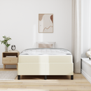 vidaXL Ágykeret matracmal Krém 120 x 200 cm szövet