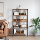 vidaXL Könyvespolc Öreg fa 82 x 32 x 144,5 cm Faanyag