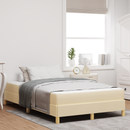 vidaXL Boxrugós ágy matracmal Krém 120 x 190 cm szövet