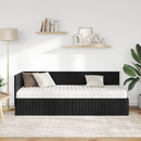 vidaXL Sarok Ágykeret Matraccal fejtámlával 2 pcs Fekete Bársony